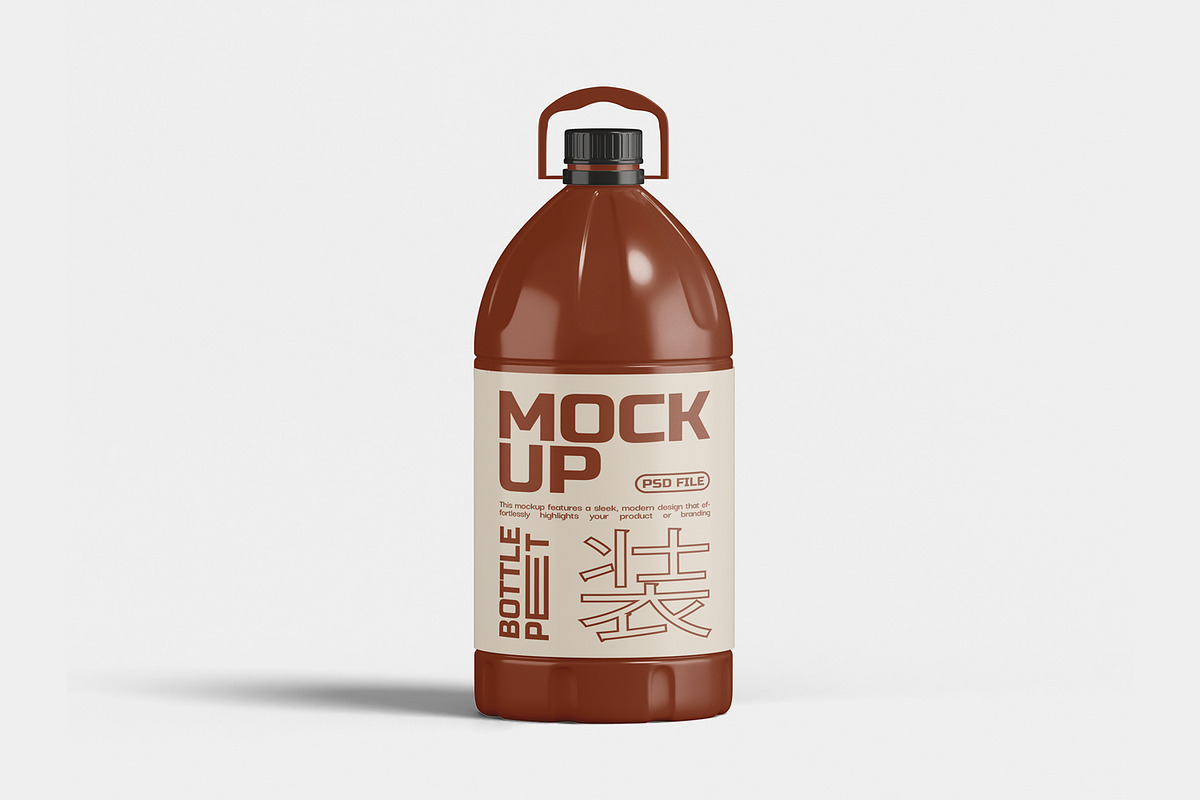 Glossy PET Bottle Mockup, a Cups & Container Mockup by Unerispace (Photo 3 of 3)