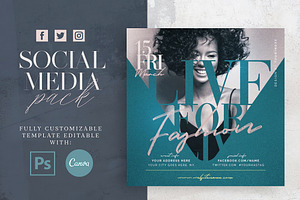 Live For Fashion Social Media Pack