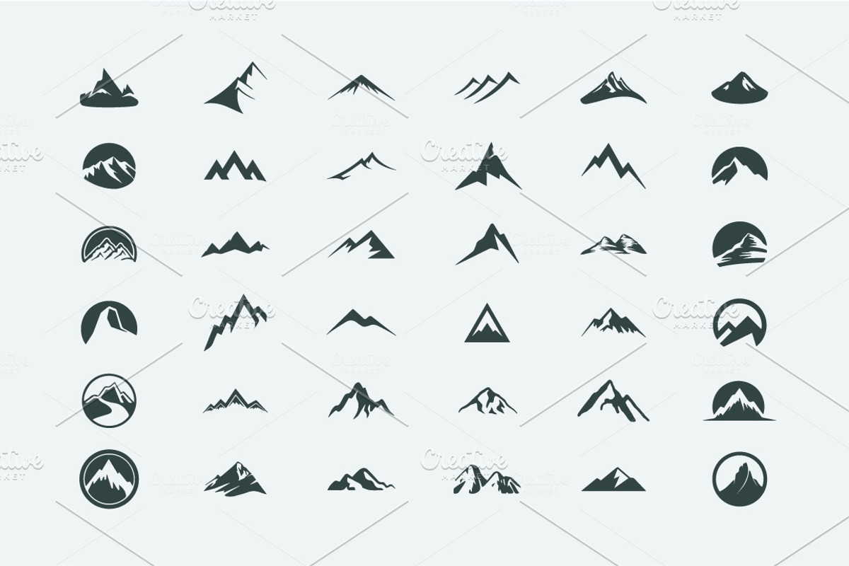 Pack of 12 mountains logo, 62 icons, an Icon by Artha Design Studio (Photo 3 of 5)