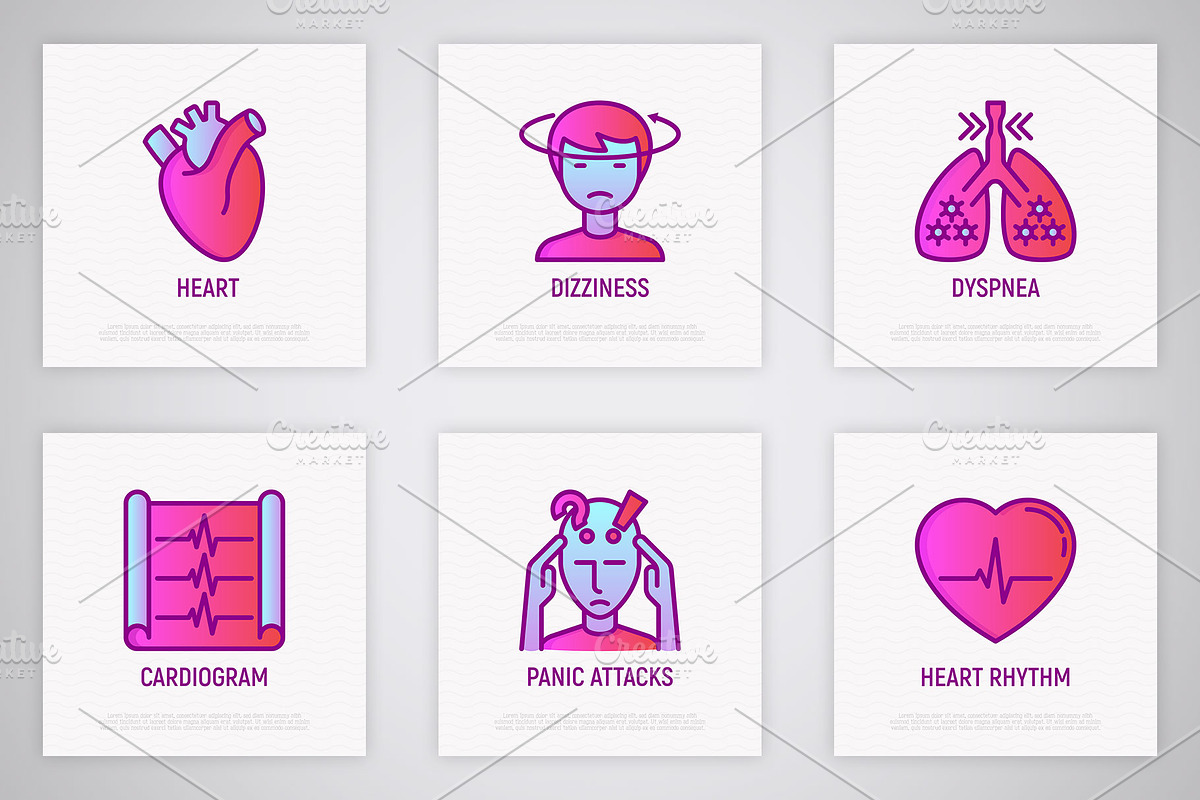 Heart Attack | 16 Thin Line Icons, an Outline Icon by Alex Blogoodf (Photo 5 of 11)