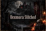 Vexmora Stitched – Distressed Font, a Script Font by Wow Magic (Thumbnail 4 of 5)