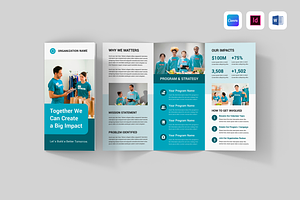 Nonprofit Trifold Brochure, a Brochure Template by Leaflove