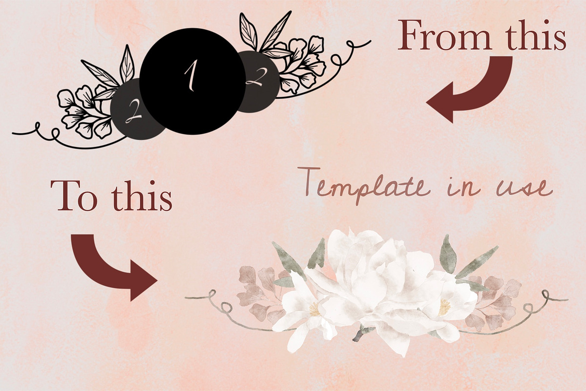 Procreate Floral Arrangement Stamps, a Brush Add-On by Kerstinsstudio (Photo 2 of 3)