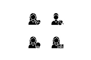 Doctor appointment black glyph icons, a Solid Icon by IMG Visuals