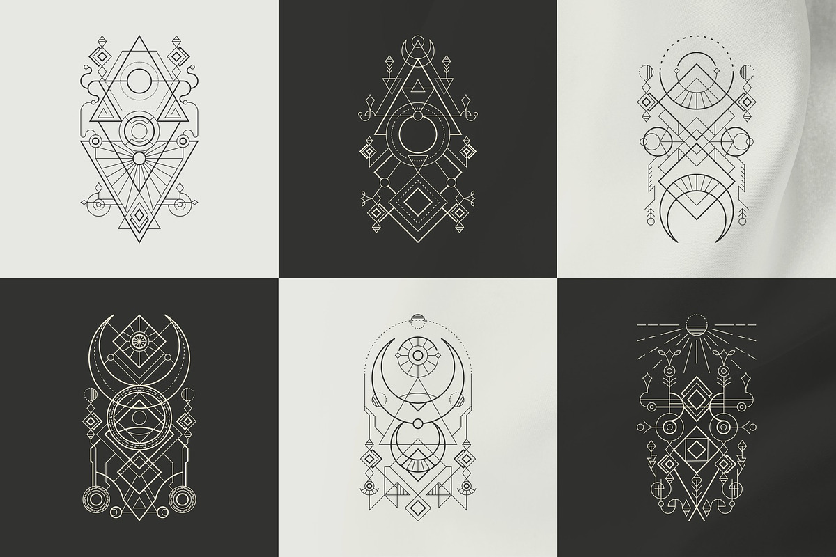 Sacred Geometry Triangle Moon, a Decorative Illustration by azhartz (Photo 3 of 4)