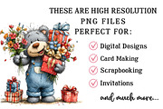 Whimsical Birthday Bear PNG Clipart, an Illustration by OK Design (Thumbnail 4 of 6)