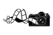 Vintage Camera Film Silhouette, an Object Illustration by yasushie (Thumbnail 3 of 31)