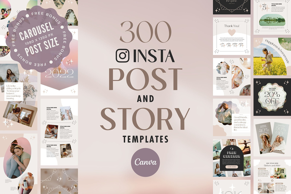 Instagram Template Canva Pack Shine, a Social Media Template by Keikoya (Photo 1 of 18)