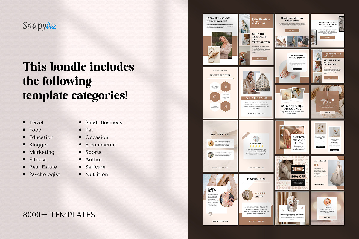 Ultimate Mega Template Bundle Pack, a Social Media Template by Snapybiz (Photo 6 of 13)