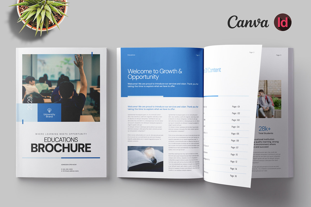 Education Brochure Template | Canva, a Brochure Template by Pixelpick (Photo 1 of 9)