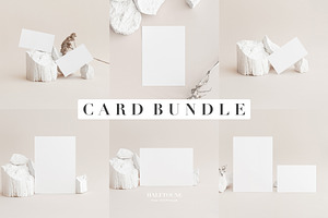 Modern Neutral Card Mockup Bundle