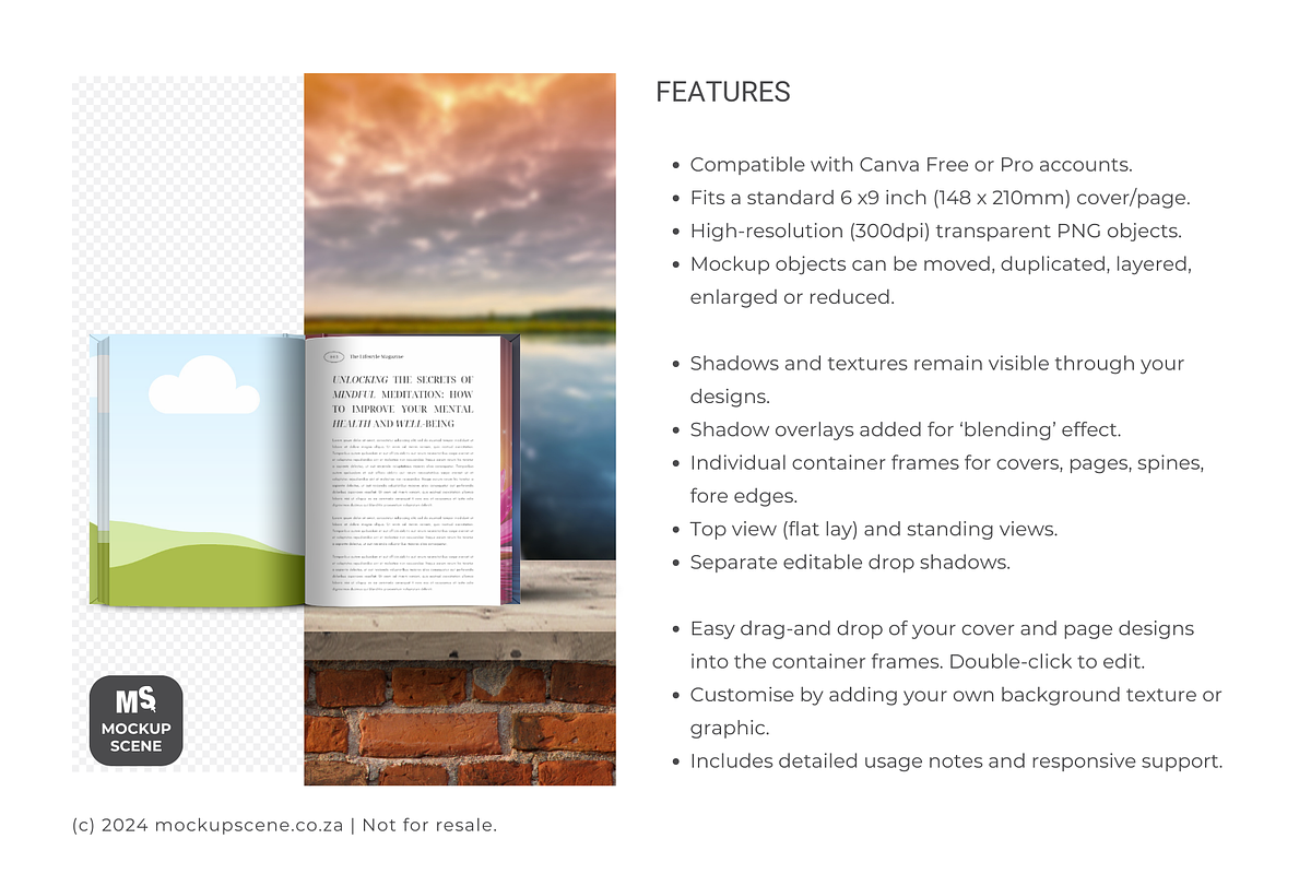 Book Mockup Kit for Canva Hard Cover, a Books & Magazine Mockup by Mockup Scene (Photo 2 of 10)