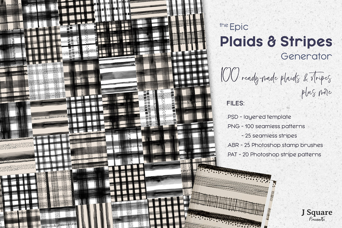 Plaids & Stripes Pattern Generator, a Pattern Graphic by JSquarePresents (Photo 1 of 10)
