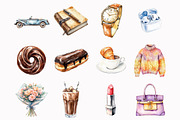 Watercolor Lifestyle Clipart, an Illustration by Design Market (Thumbnail 2 of 4)