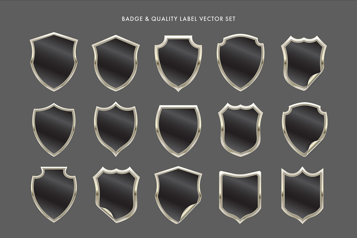Shield Label Badge Vector Illustrati, an Object Graphic by DesignerCandies (Photo 2 of 6)