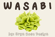 Wasabi a hand-lettered Bubbly Font, a Handwritten Font by Eryn Rose Design (Thumbnail 1 of 12)