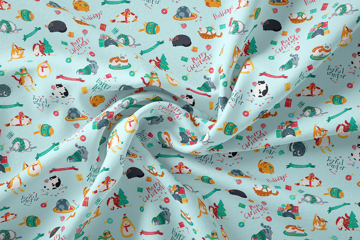 Cute fat cats. Christmas collection., a Decorative Illustration by Svitlana Kharchuk (Photo 15 of 15)