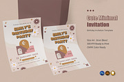 Cute Minimal Birthday Invitation, an Invitation Template by Esensifiksi.studio (Thumbnail 2 of 2)