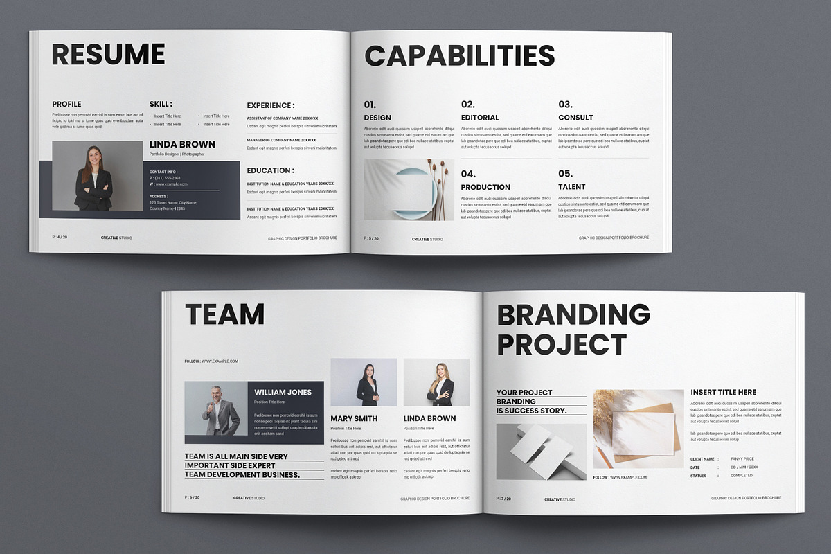 Graphic Design Portfolio Brochure, a Brochure Template by E-Type (Photo 3 of 8)
