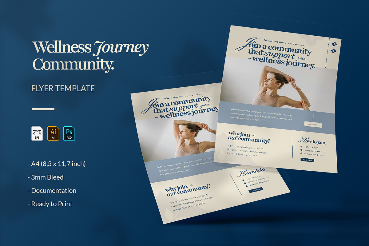 Wellness Journey Community - Flyer, a Flyer Template by VUNIRA (Photo 1 of 3)