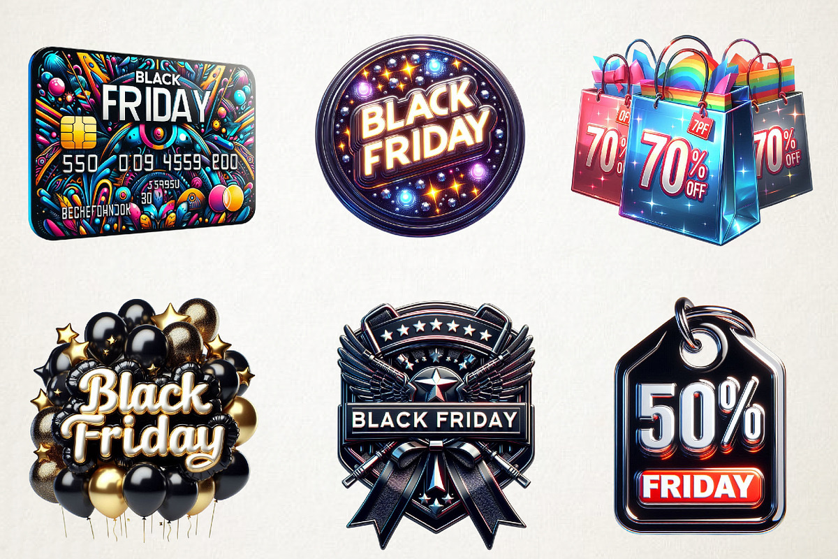 Black Friday Sale Clipart Bundle PNG, an Illustration by RobertsArt (Photo 2 of 4)