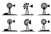 Old Farm Windmill Silhouette SVG Set, a Work Illustration by Gfx Expert Team (Thumbnail 3 of 3)