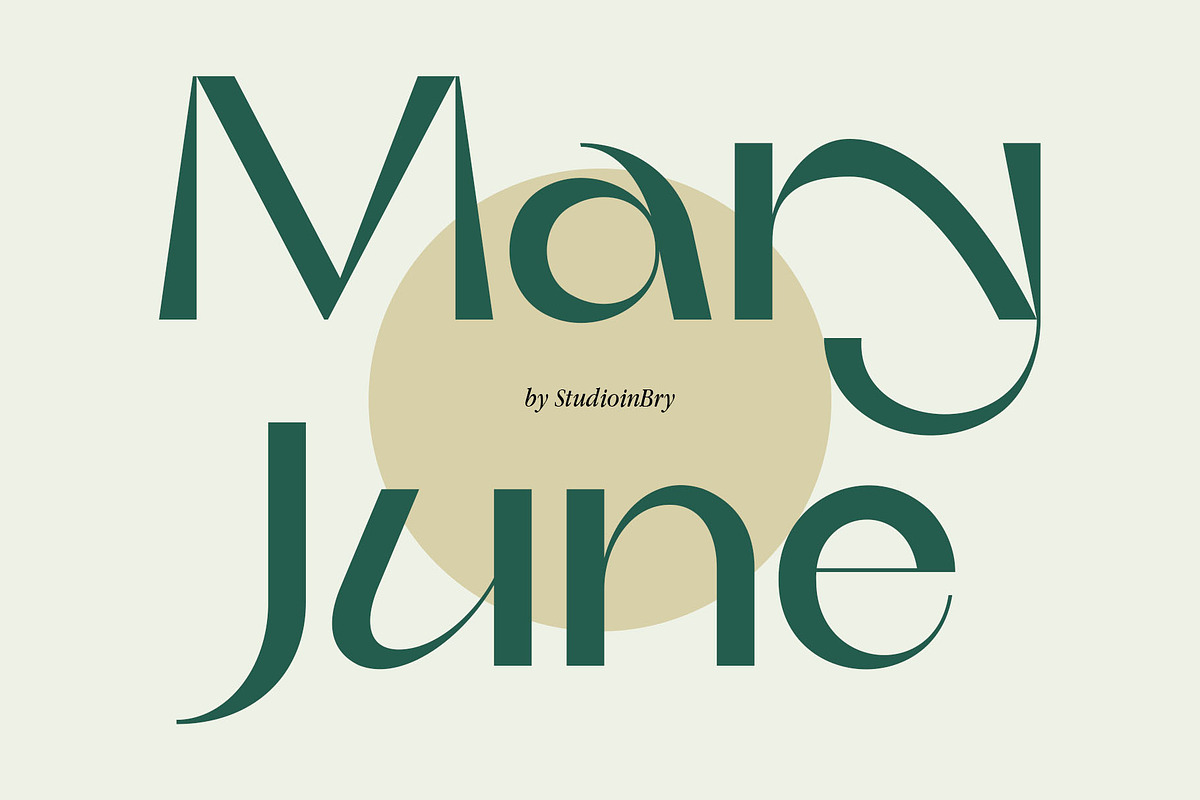 Mary June - A Modern Contrast Sans, a Sans Serif Font by StudioinBry (Photo 1 of 12)