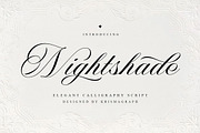 Nightshade – Elegant Calligraphy, a Script Font by Krismagraph (Thumbnail 1 of 10)