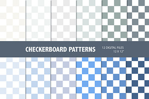 Blue Checkerboard Patterns