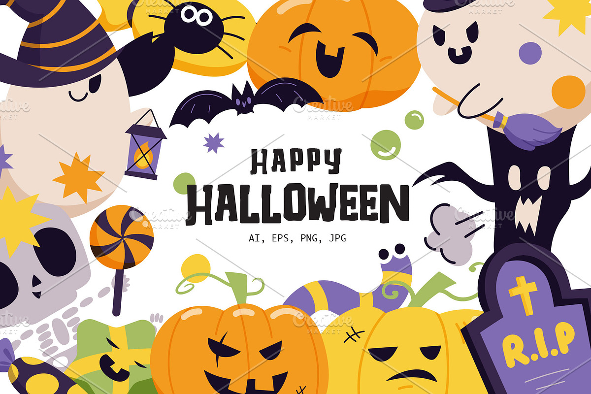 Halloween spooky collection, a Seasonal Illustration by Vectorwins Premium Shop (Photo 1 of 4)