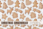 Gingerbread Christmas Pattern, a Pattern Graphic by Kreeya Art Shop (Thumbnail 1 of 14)