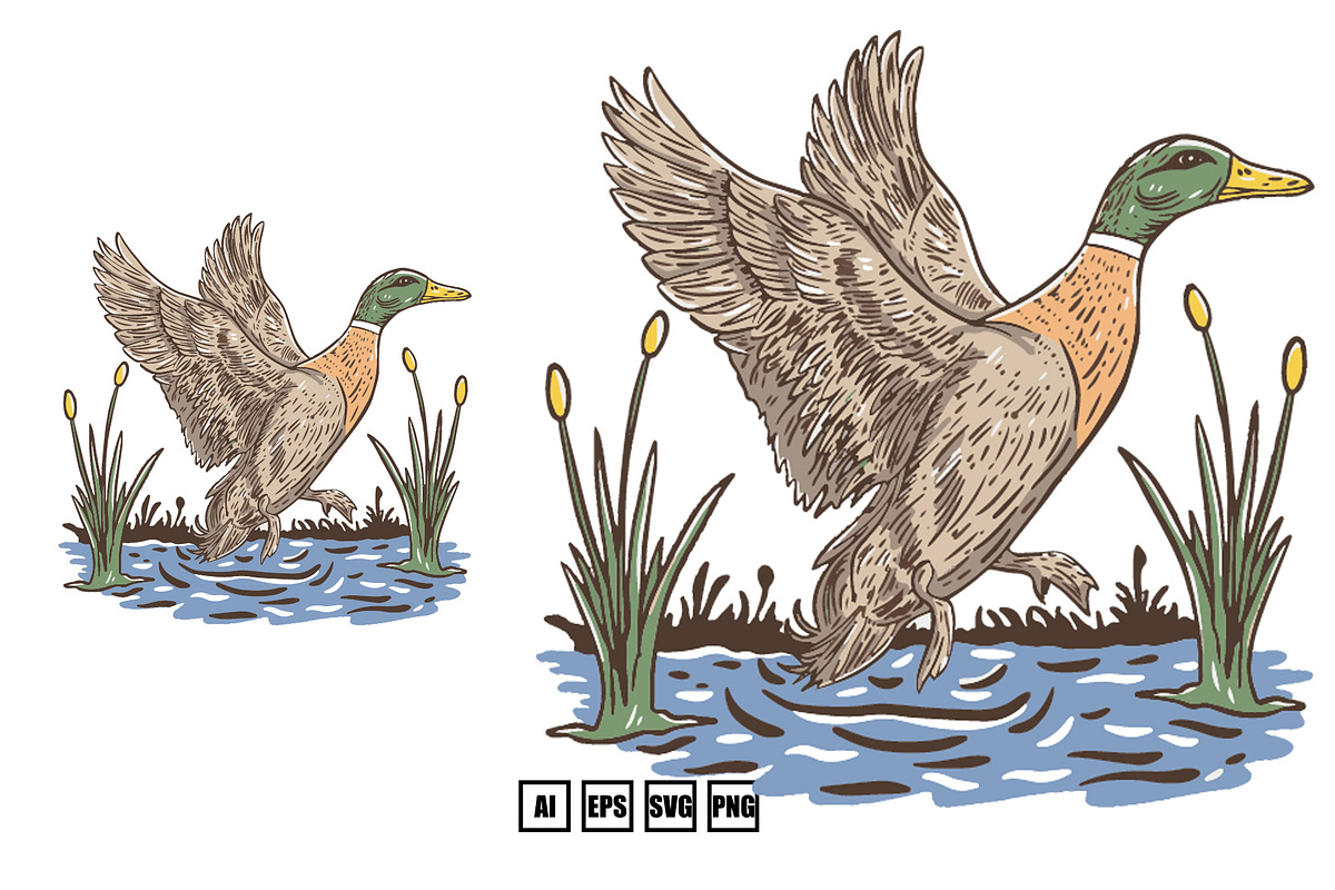 duck hunting community illustration, an Illustration by kalehstudio (Photo 3 of 5)