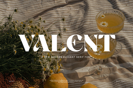 Valent Retro Serif Font, a Serif Font by Perfectype