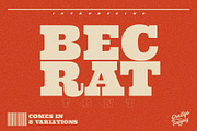 Becrat Font OTF & TTF, a Slab Serif Font by Horlleys (Thumbnail 1 of 9)