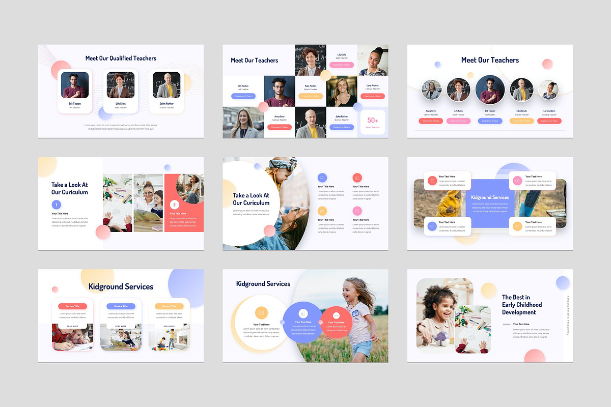 Kindergarten PowerPoint Template, a Presentation Template by Graphue (Photo 3 of 5)