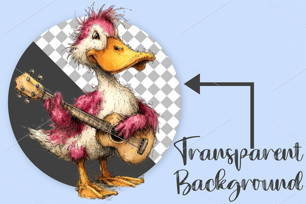 Whimsical Summer Beach Duck Clipart, an Illustration by Canvas Craft (Photo 2 of 7)