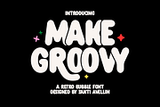 Make Groovy - Retro Bubble Font, a Handwritten Font by SaktiAvellin (Thumbnail 1 of 8)