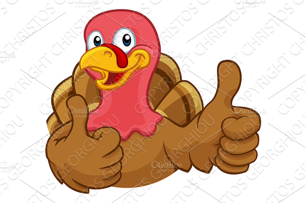 Turkey Thanksgiving or Christmas, an Animal Illustration by Christos Georghiou