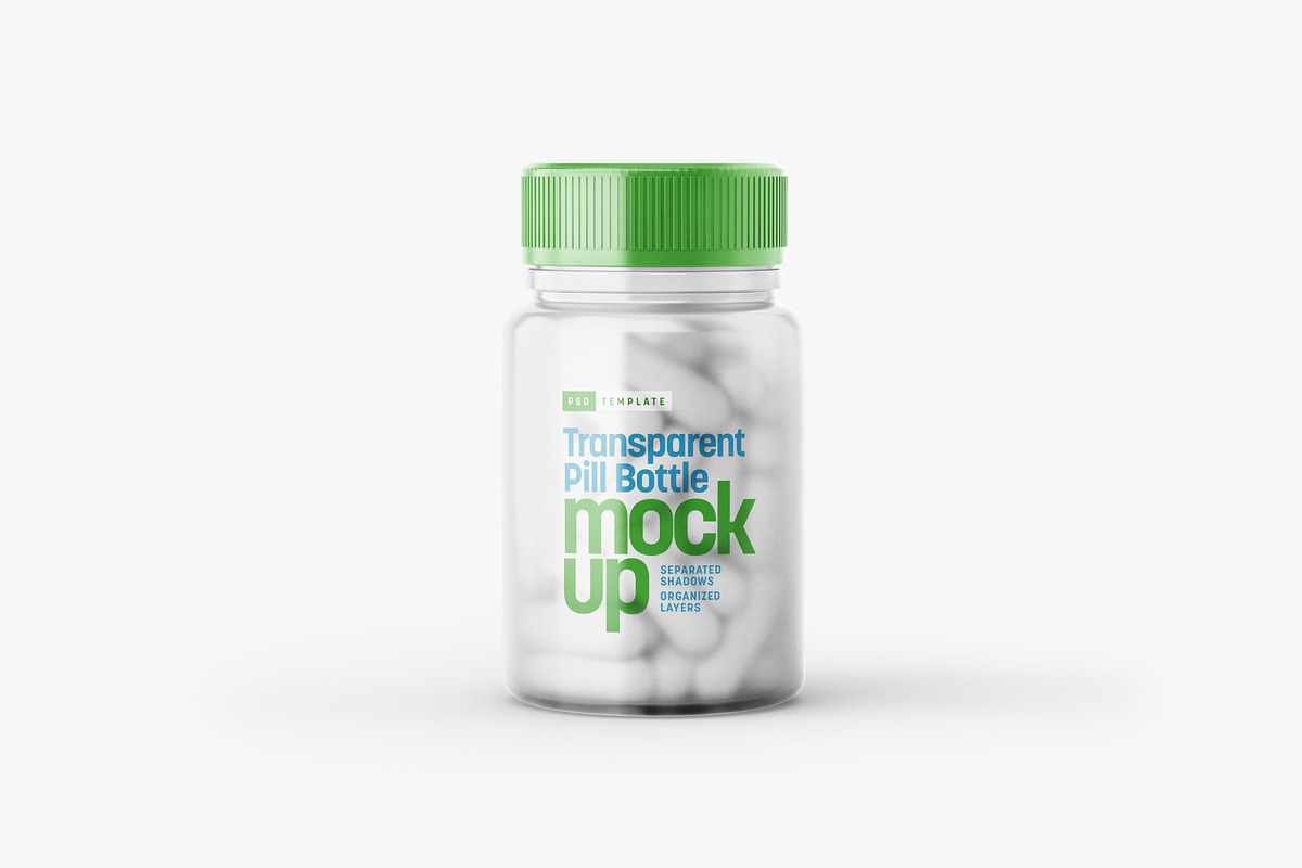 Transparent Pill Bottle Mockup Set, a Cups & Container Mockup by Deeplab (Photo 5 of 10)