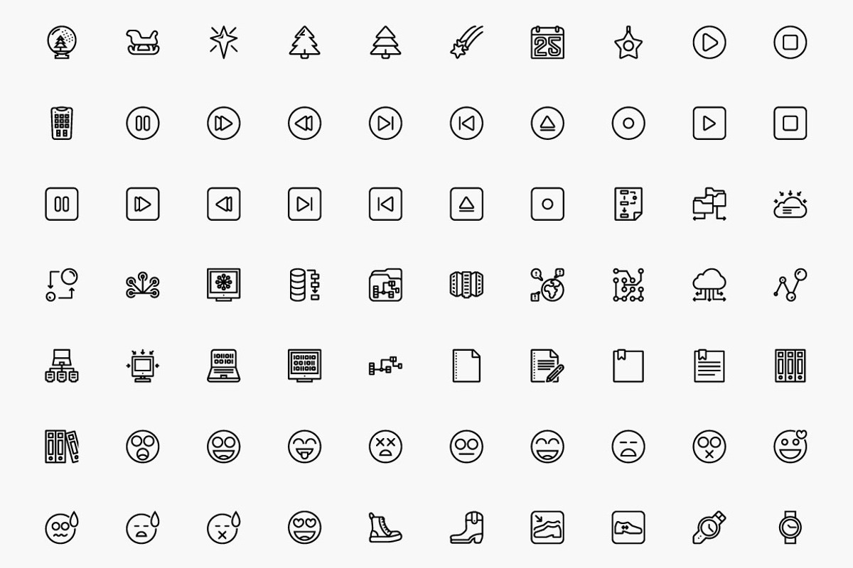1,200 Awesome Strokeicon Set preview 2