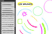 Highlighter brushes and arrows (Ai), a Brush Add-On by voin_Sveta (Thumbnail 6 of 6)