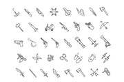 Military Weapons and Warfare Icons, an Outline Icon by Tettygreen (Thumbnail 2 of 2)