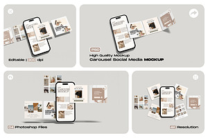Carousel Social Media Mockup, an iPhone Mockup by My Code Std