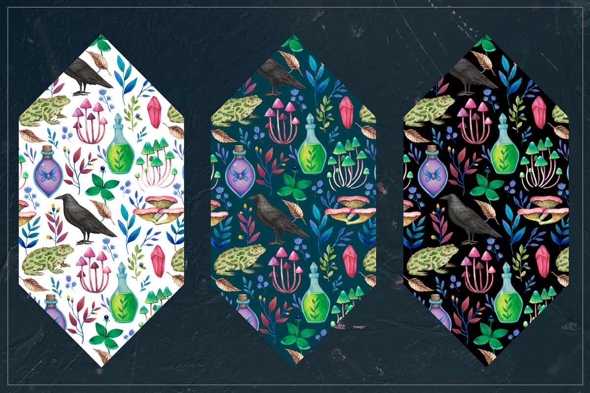 Fairy forest. Patterns and elements, a Decorative Illustration by Robusta (Photo 3 of 17)
