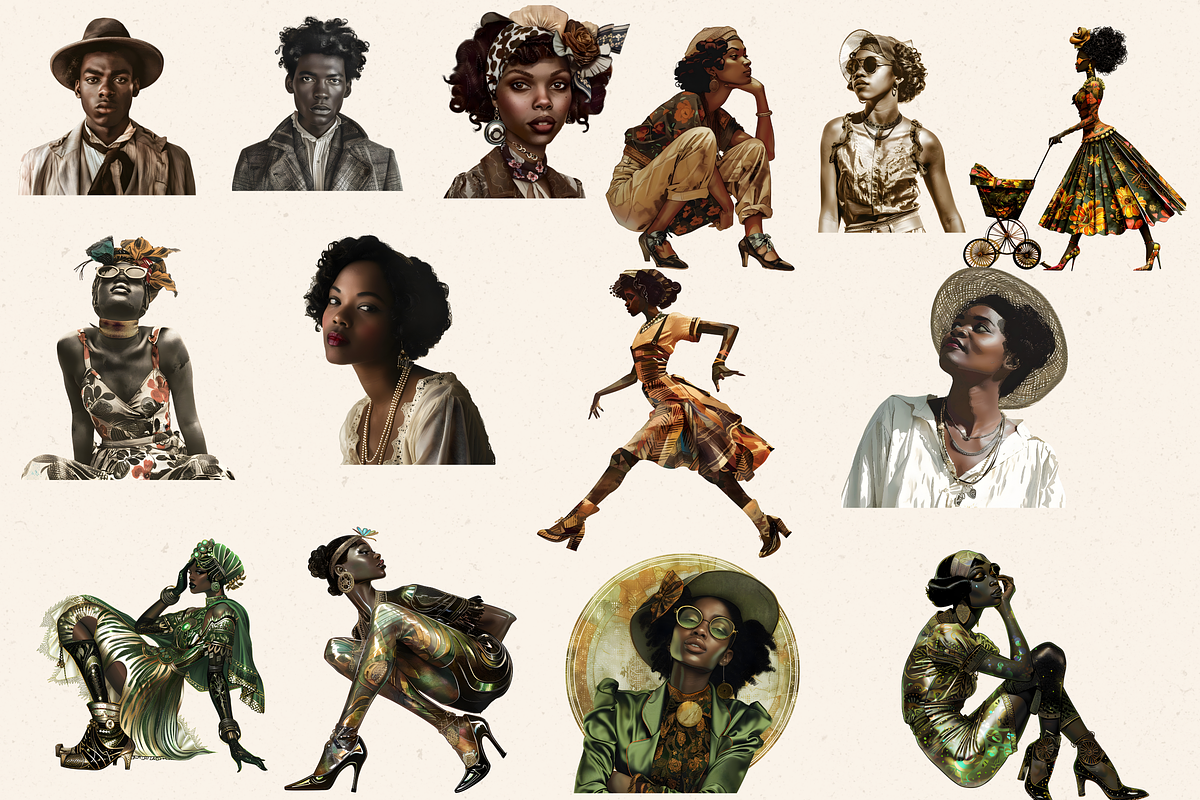 SURREAL ROARING TWENTIES CLIPART, a Person Illustration by Daring Digies (Photo 2 of 10)