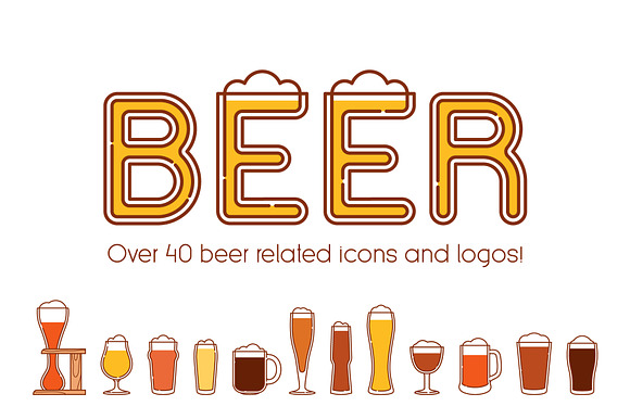 Beers Glasses And Logos