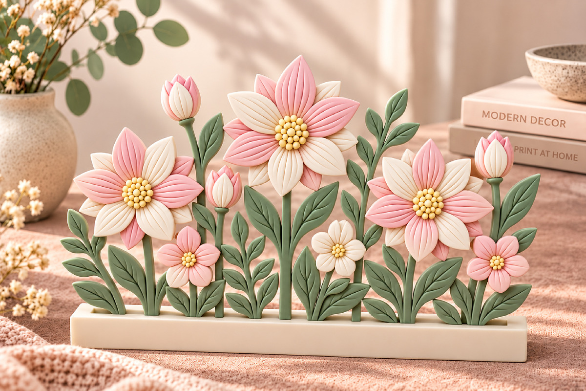 3D Flower Garden Decor STL, a Scene 3D Model by Layerology (Photo 1 of 3)