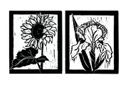 Wood Block Flowers, a Texture Illustration by Work by Laura (Thumbnail 2 of 4)