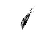 Boho Feather Silhouette Vector, an Object Graphic by jahid234 (Thumbnail 14 of 51)