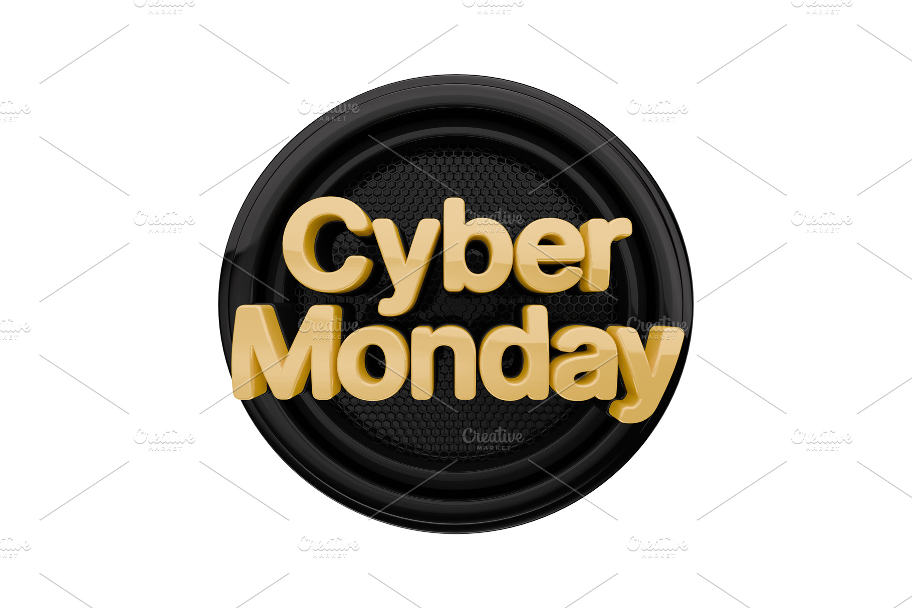 Cyber Monday 3D Sale badge, a Business Photo by jessicamdesign